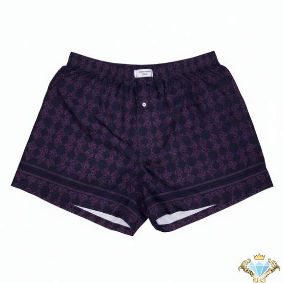 SHEIN Sumwon Men's Mid-Length Boxer Shorts - Size Large Geometric Pattern Lounge - Picture 3 of 7